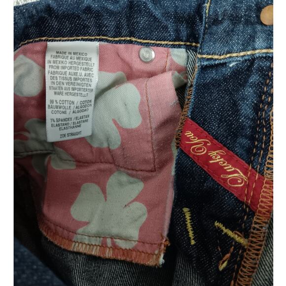 Lucky Brand Vintage Zoe Straight Jeans Womens 4/27 30X30 Blue Casual Western - Picture 9 of 15